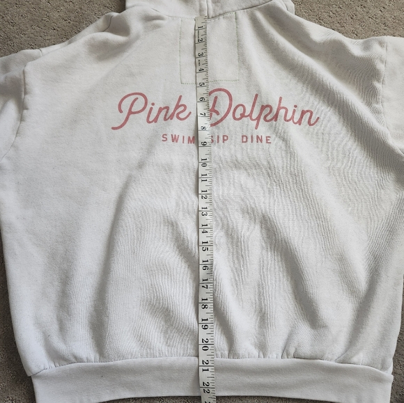 Aviator Nation Pink Dolphin 5 Stripe Stitch Zip Hoodie Size M Unisex - Picture 5 of 12